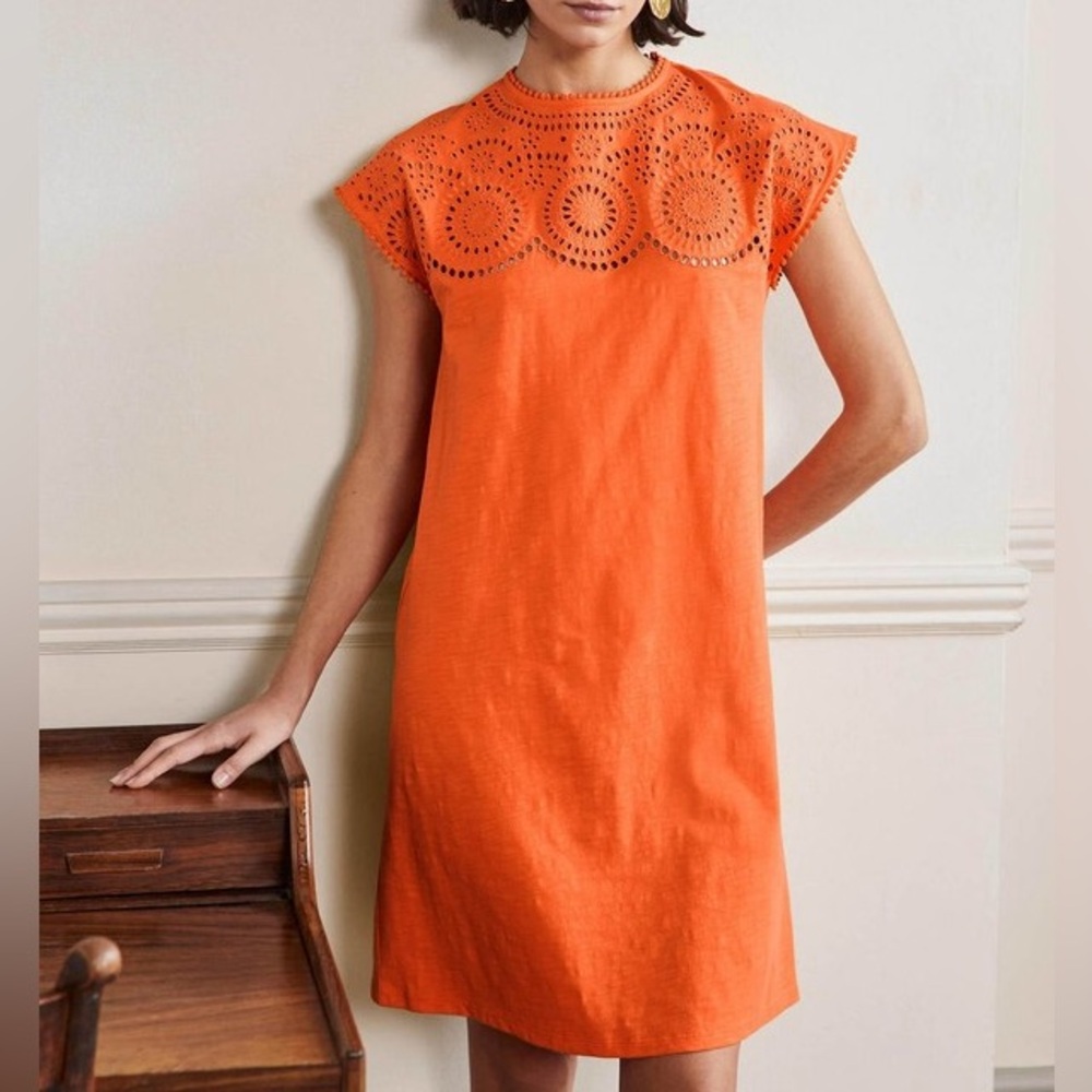 NWOT Boden Cutwork Jersey T Shirt Dress